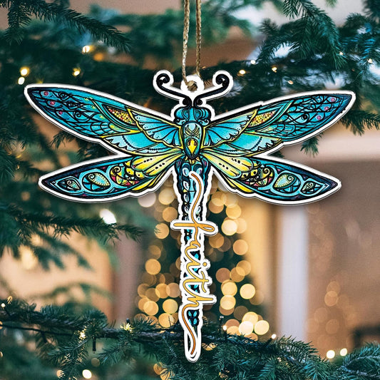 1 Pcs 2 Side Printed - Dragonfly Christmas Tree Hanging Ornaments - Mother'S Day - Father'S Day - Birthday Gifts for Dragonfly Lovers - Car Hanging Ornaments Dragonfly 5